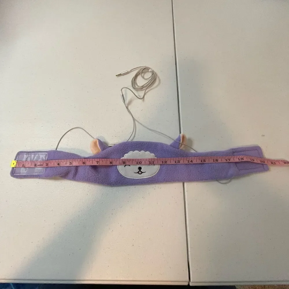 Firik purple adjustable headband with headphones